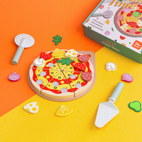 Pizza Puzzle for Children- Role Playing wooden toys