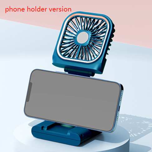 FabbuFan-3 in 1 Hands-free Neck-Fan -USB Rechargeable- Phone StandFan Mini Air Cooler Summer Portable Foldable Fan