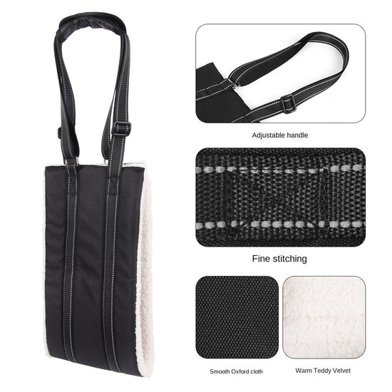 Adjustable dog leash with pet assistance strap