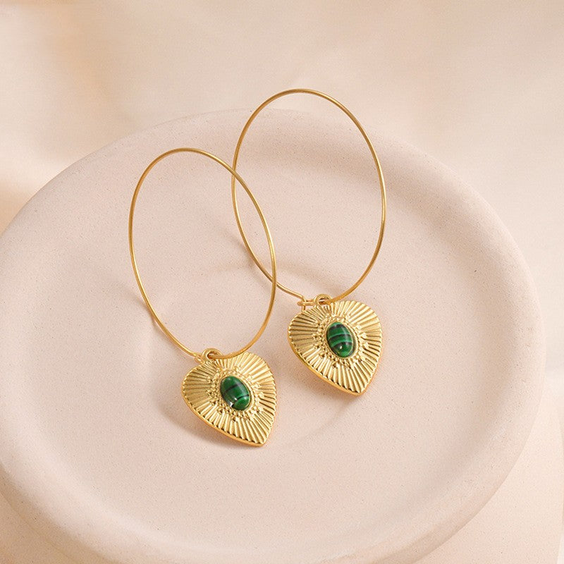 Vintage Style Love Pendant Earrings.