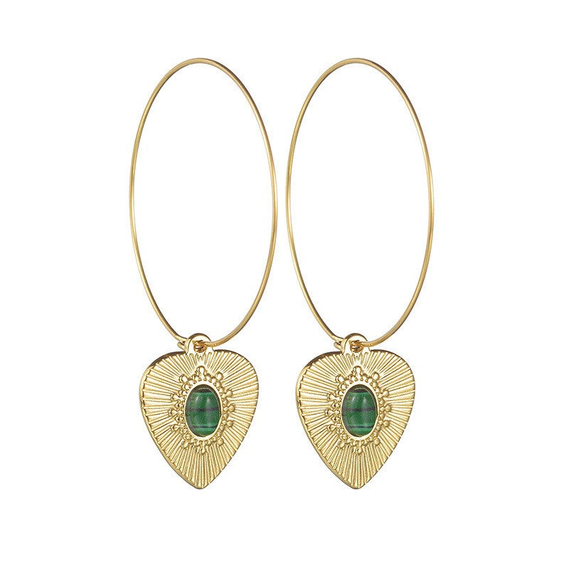 Vintage Style Love Pendant Earrings.