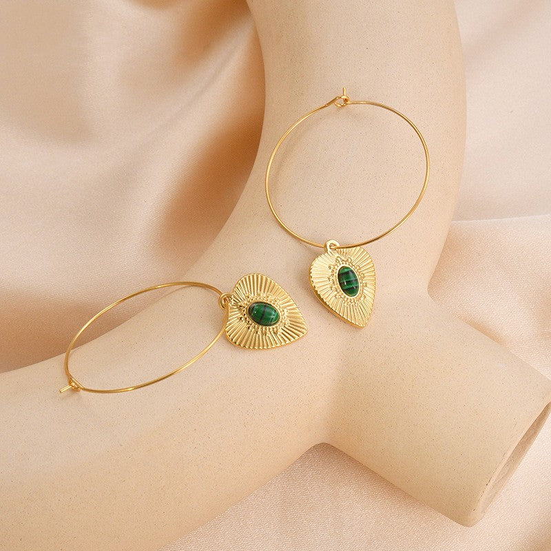 Vintage Style Love Pendant Earrings.