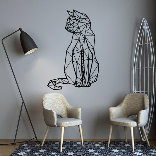 Cute Cat Geometry Wall Sticker Wall Decal Stickers Home