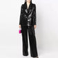 Fabbu Elegant Sequin Blazer Jacket Loose Long Wide Leg Pants Two Pieces Sets New Arrival
