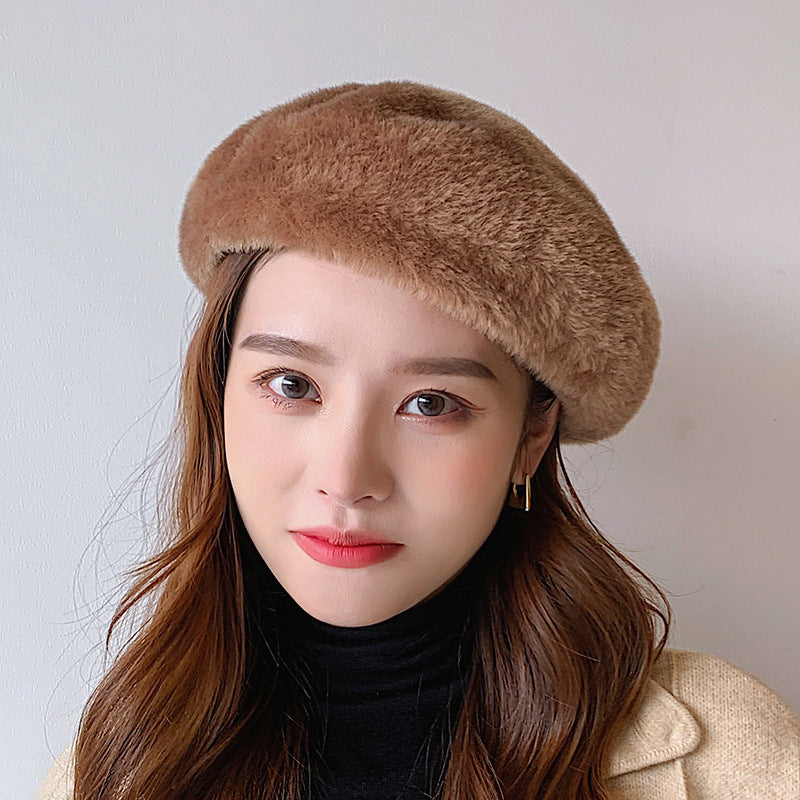 Women's Mink Faux Hair Beret...  OOh La La