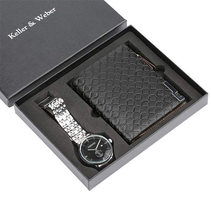 Men’s Classic Watch & Wallet Set – Timeless Style for Everyday Use