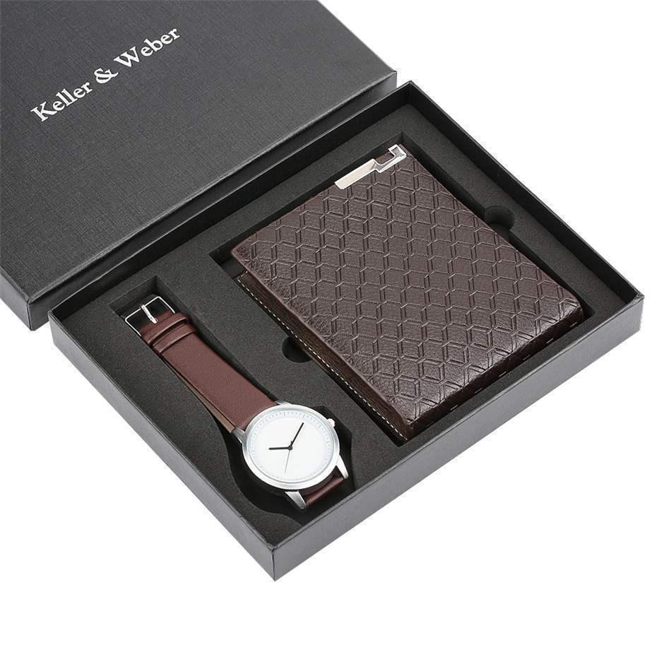 Men’s Classic Watch & Wallet Set – Timeless Style for Everyday Use