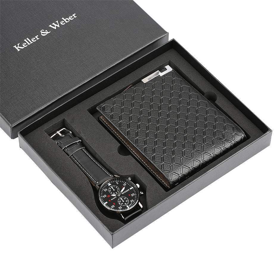 Men’s Classic Watch & Wallet Set – Timeless Style for Everyday Use