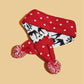 Christmas Dog Scarf | Knitted Winter Pet Scarf with Pom Poms – Cozy Holiday Accessory