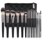 ✨ FabbuFinds 15-Piece Professional Black Makeup Brush Set with Travel Bag ✨