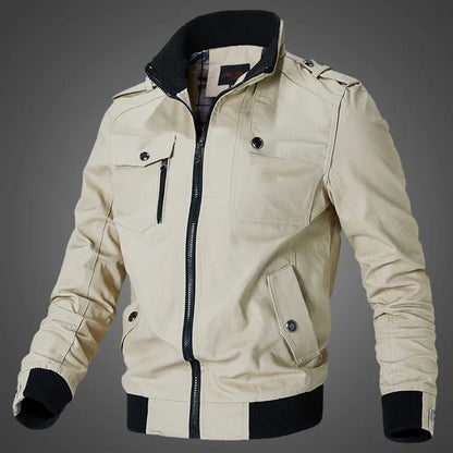 FabbuFinds Bomber Jacket Men Fashion Casual Windbreaker Jacket Coat Men