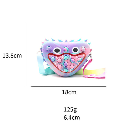 Little Monster Bag Poppy Playtime Decompression Bubble Silicone Messenger Bag