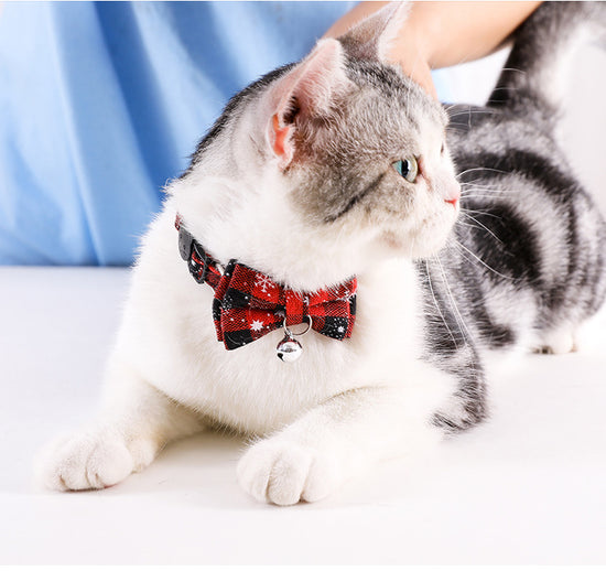 Fabbu PoshPup™ Plaid Bowtie Collar – Stylish & Gentle for Your Furbaby