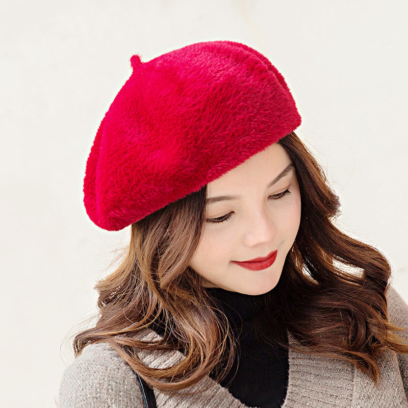 Women's Mink Faux Hair Beret...  OOh La La