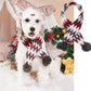 Christmas Dog Scarf | Knitted Winter Pet Scarf with Pom Poms – Cozy Holiday Accessory