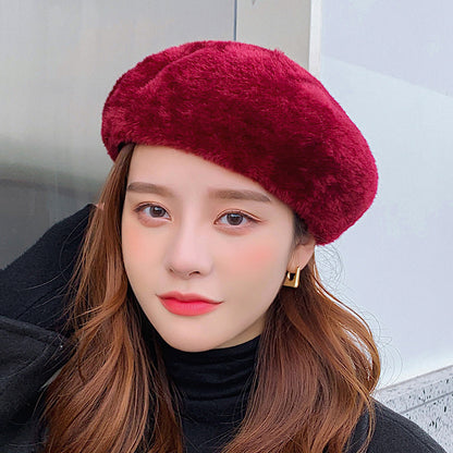 Women's Mink Faux Hair Beret...  OOh La La