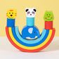 Early Education Rainbow Animal Balance Building Blocks Fun Enlightenment Kindergarten Stacker Musician Eye Coordination Stacking Height