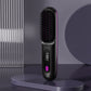 Travel 2 In 1 Straight Hair Comb Wireless Hair Straightener Brush Hair Fast Heating Portable Hot Curler USB Charging