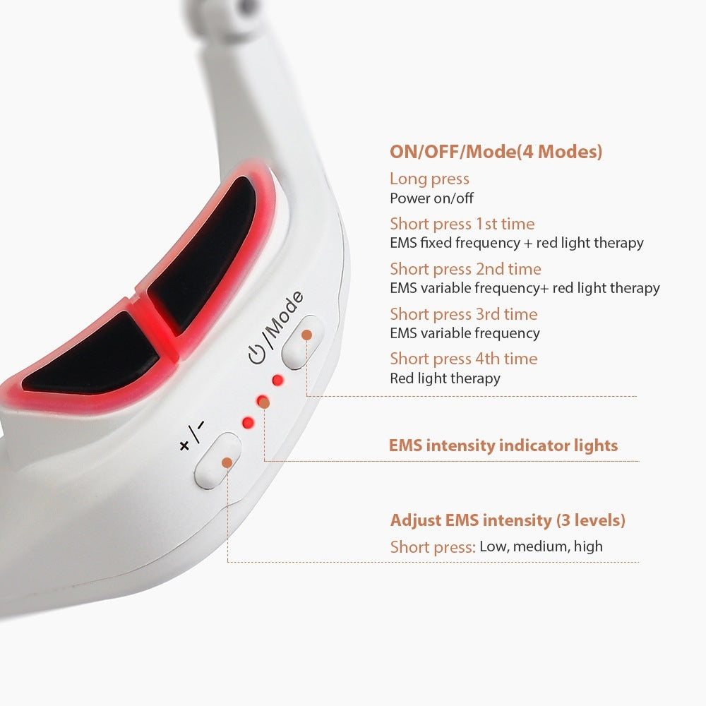 Red Light Eye Massager – Reduce Dark Circles & Eye Bags with Microcurrent Therapy