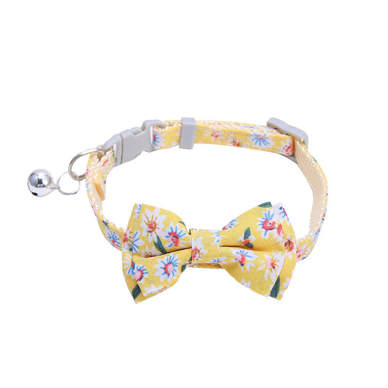 Collar For Small Dogs Christmas Quick Release Plaid Bow Tie Collar Necklace Cat Gato Colar Safety Elastic Bowtie With Bell