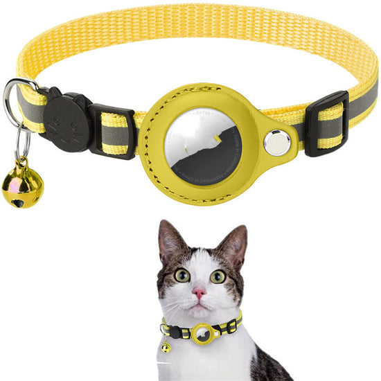 **Reflective Cat & Dog Collar with Airtag Holder – Waterproof, Durable, & Secure Fit for Your Pet&