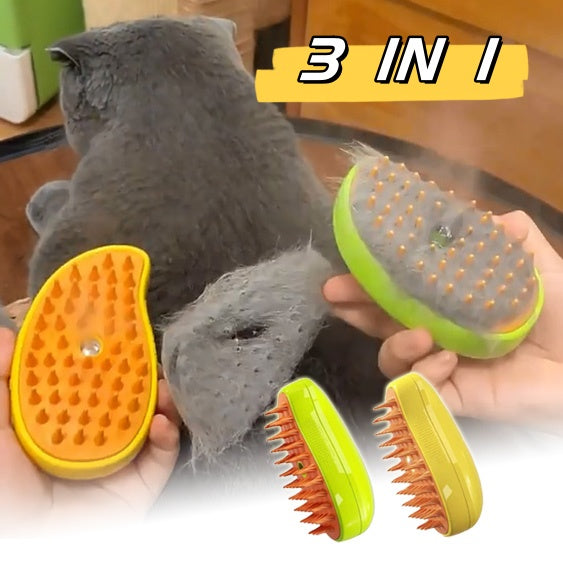 Kitty Cat Electric Spray Massage Comb Steam Brush