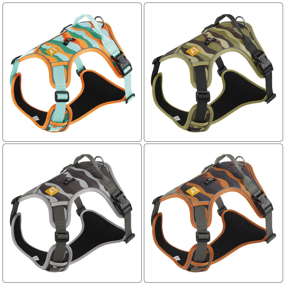 Adjustable No-Pull Dog Harness with Safety Handle – Breathable Outdoor Vest for Small to Large Dogs