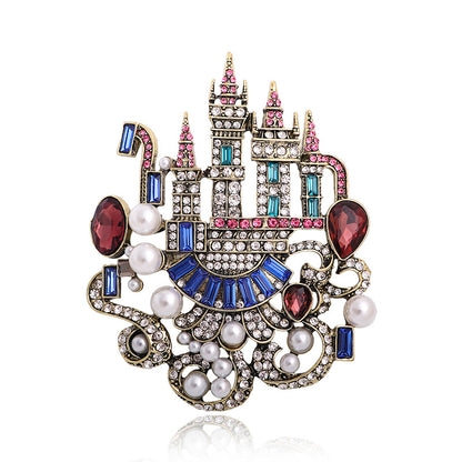 Vintage European Style Castle Brooch