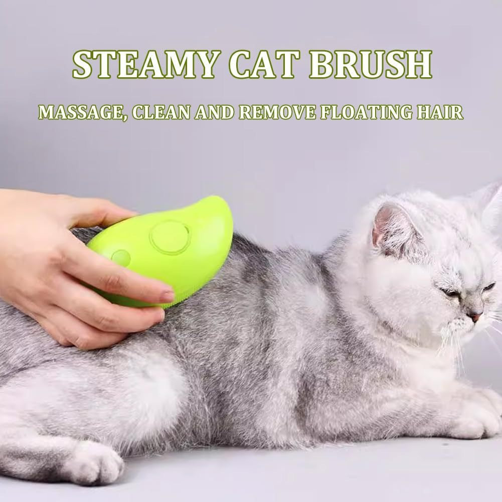 Kitty Cat Electric Spray Massage Comb Steam Brush