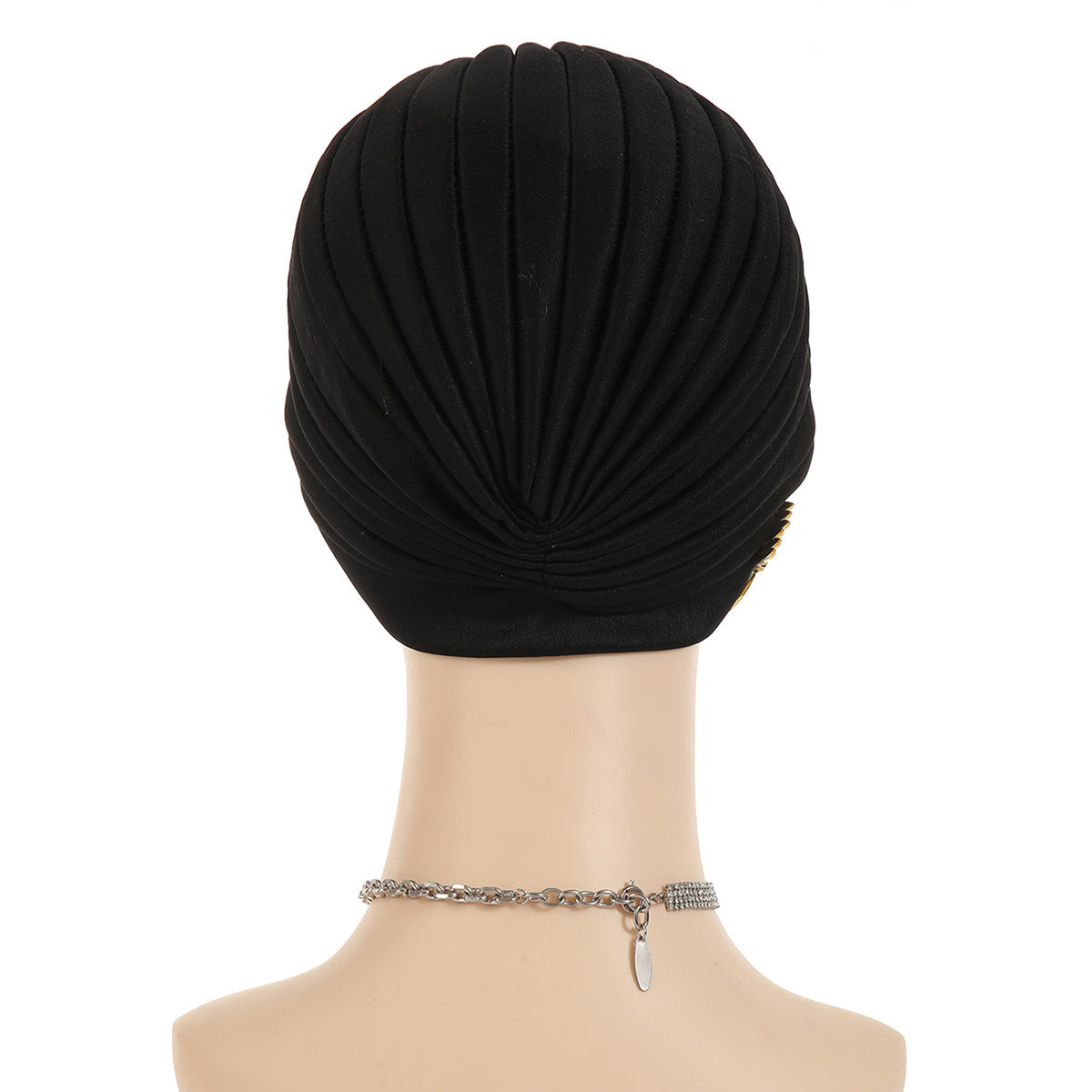 Elegant Gold-Embellished Turban – Stylish Headwrap for Any Occasion