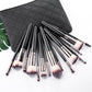 ✨ FabbuFinds 15-Piece Professional Black Makeup Brush Set with Travel Bag ✨