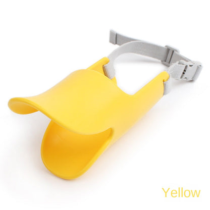 Dog Muzzle Anti-Bite and Anti-Bark Silicone Duckbill Muzzle Comfortable and Breathable Adjustable Strap Pet Mask