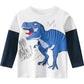 Blue Dino Long sleeve T- shirt