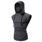 Mens Mask Button Sports Vest Hooded Splice Large Open-Forked Male Vest May 4Th