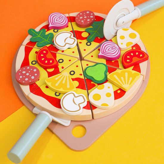 Pizza Puzzle for Children- Role Playing wooden toys