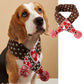 Christmas Dog Scarf | Knitted Winter Pet Scarf with Pom Poms – Cozy Holiday Accessory