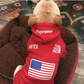 USA Dog Hoodie, Warm Sport Retro Dog Hoodie