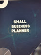 Small Business Planner book with geometric design on a beige background