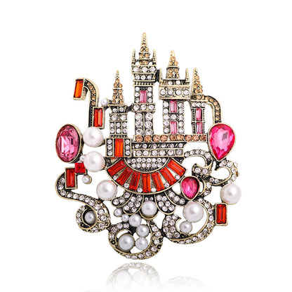 Vintage European Style Castle Brooch