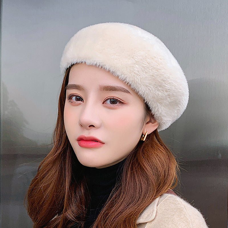 Women's Mink Faux Hair Beret...  OOh La La