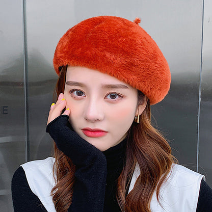 Women's Mink Faux Hair Beret...  OOh La La