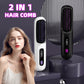 Travel 2 In 1 Straight Hair Comb Wireless Hair Straightener Brush Hair Fast Heating Portable Hot Curler USB Charging