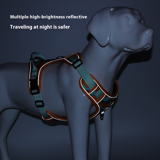 Adjustable No-Pull Dog Harness with Safety Handle – Breathable Outdoor Vest for Small to Large Dogs