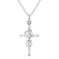 Alloy Pendant With Diamond And Eight-character Cross Necklace