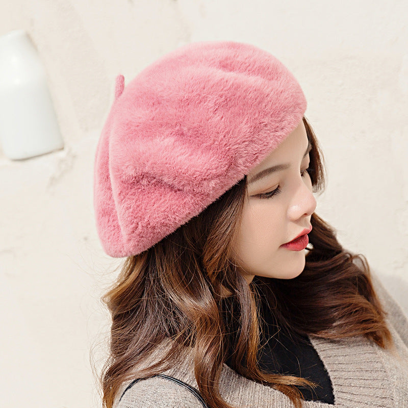 Women's Mink Faux Hair Beret...  OOh La La