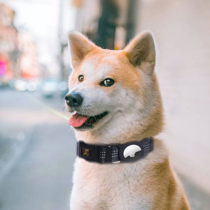 "SmartTrack Dog Collar with Apple Tag Holder - Locate Your Pet Anywhere!"