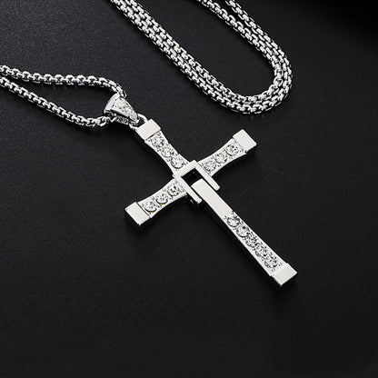 "Elevate Your Style with the Fast and the Furious-Inspired Cross Necklace Pendant!