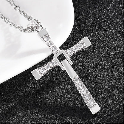 "Elevate Your Style with the Fast and the Furious-Inspired Cross Necklace Pendant!